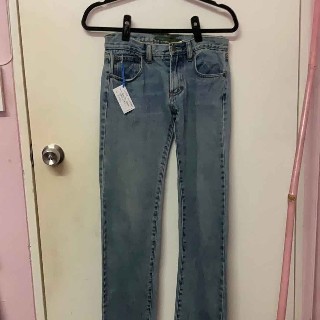 Low Rise Bleached Denim Jeans