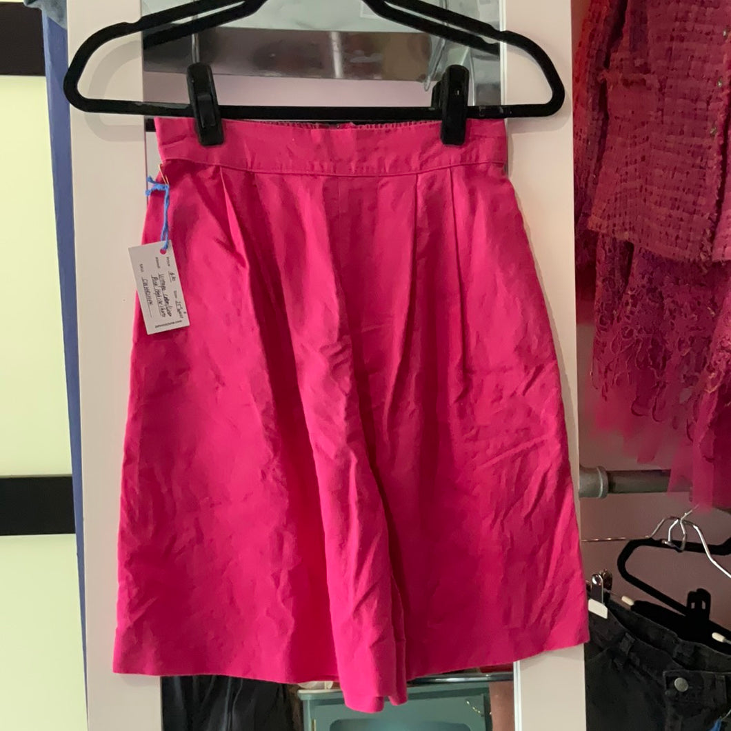 Vintage cotton/ linen pink high rise shorts