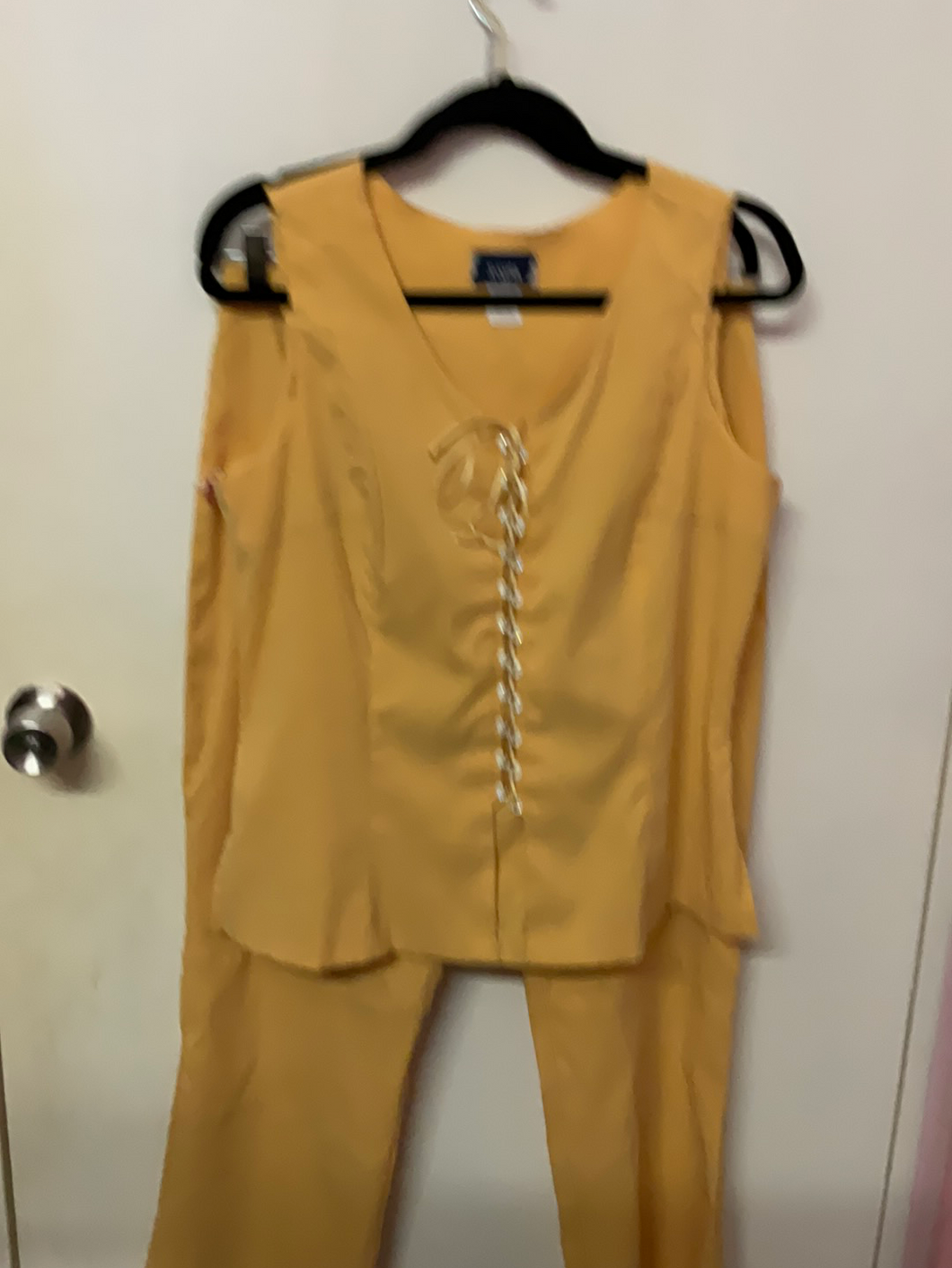Early 2000’s Yellow Corset Pant Set