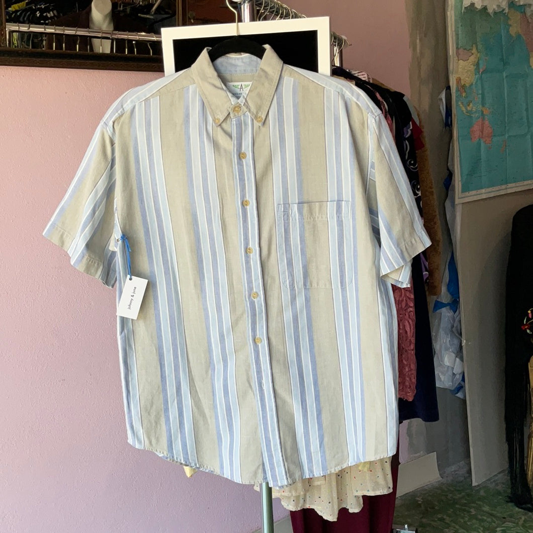 1990’s short sleeve button down stripes