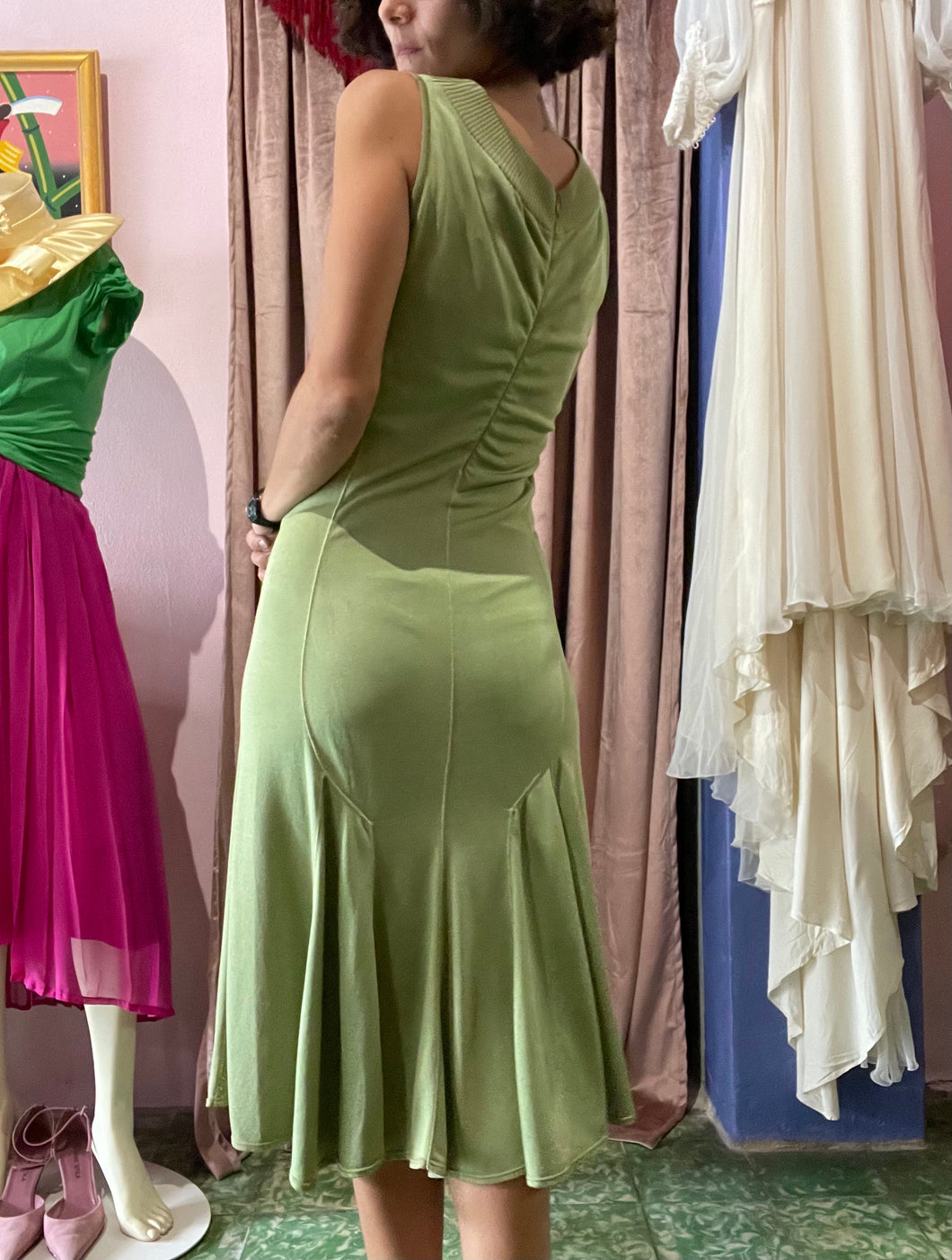 Green 1990s Alaia dress