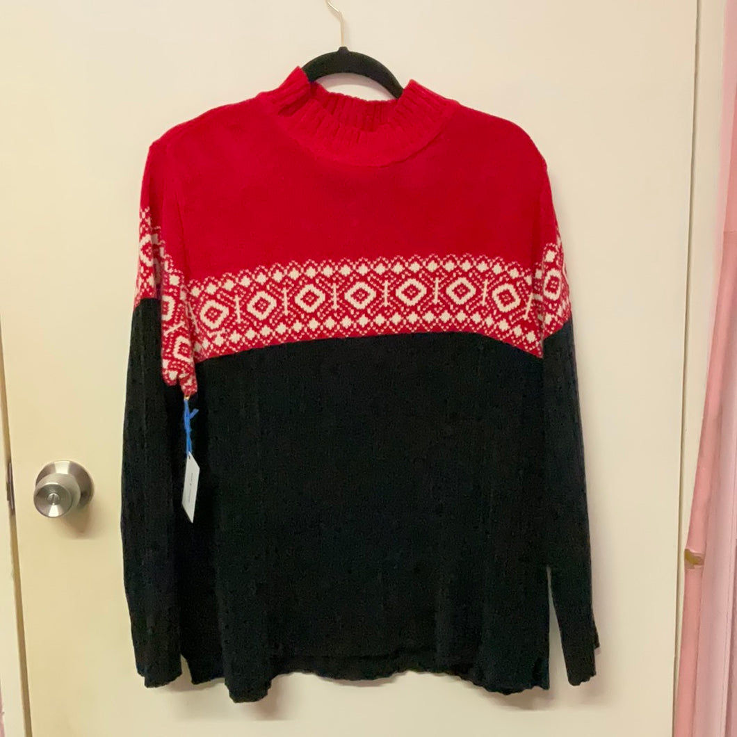Lose turtleneck knitted sweater