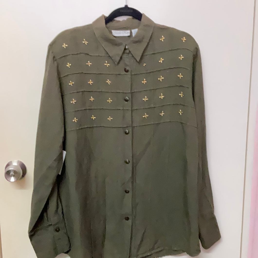 Military look Fun punky button up