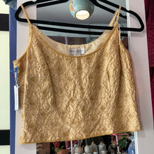 Load image into Gallery viewer, 100% silk 1990’s formal beaded top. Gold

