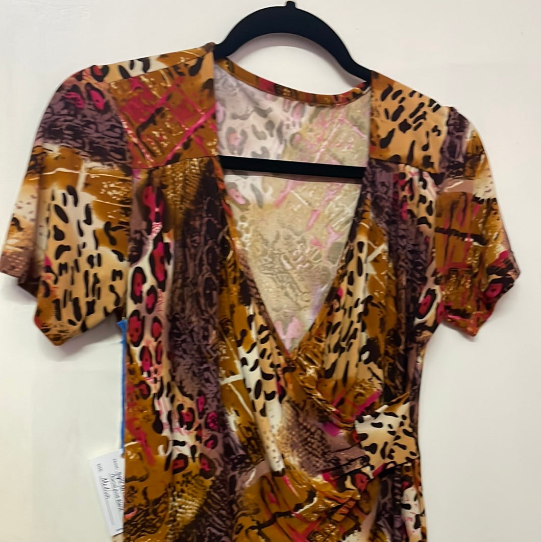 Super cute abstract animal print blouse