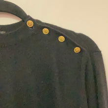 Load image into Gallery viewer, Vintage 1990’s Chanel Sweater with Gold Clover Buttons
