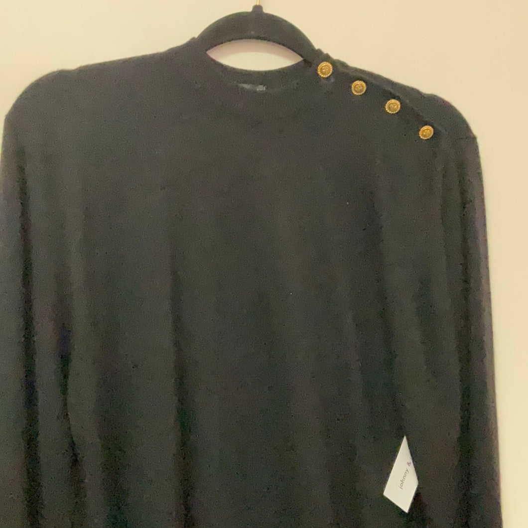 Vintage 1990’s Chanel Sweater with Gold Clover Buttons